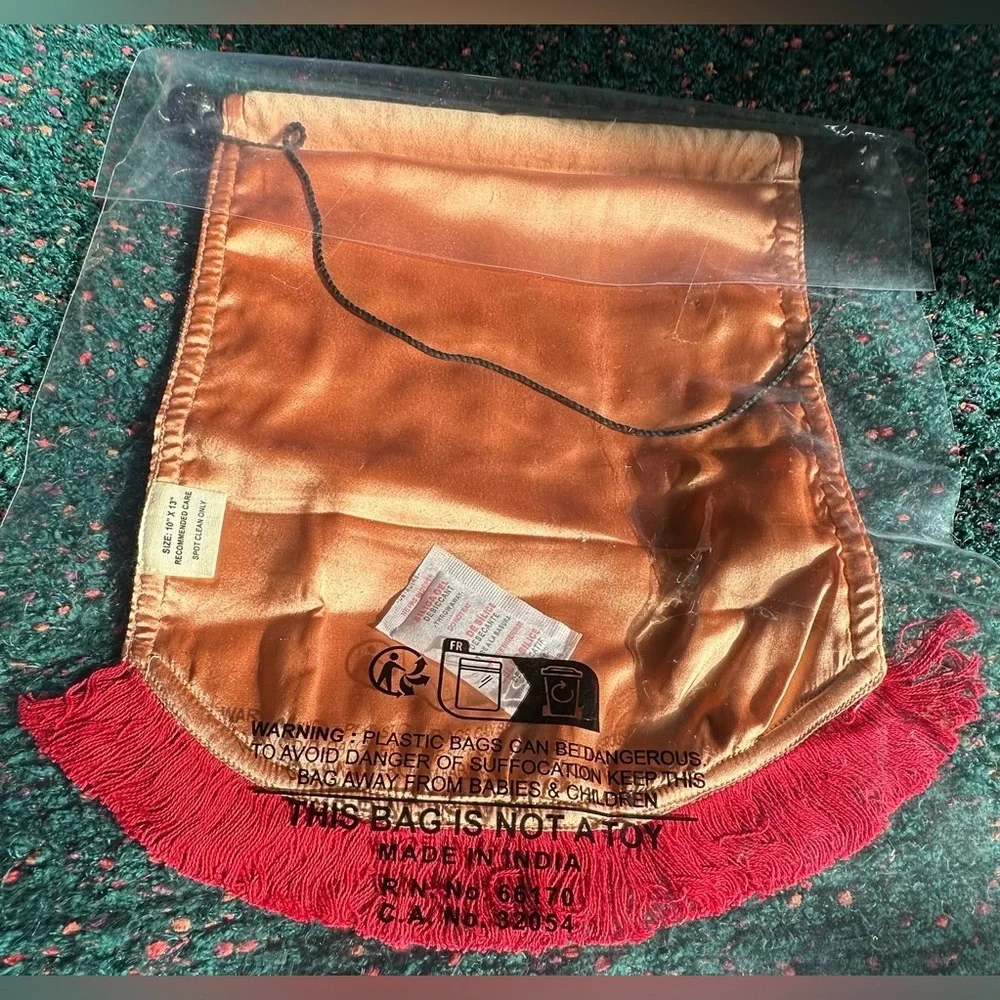 Arrow Heart Tapestry with Red and Purple Embroidery